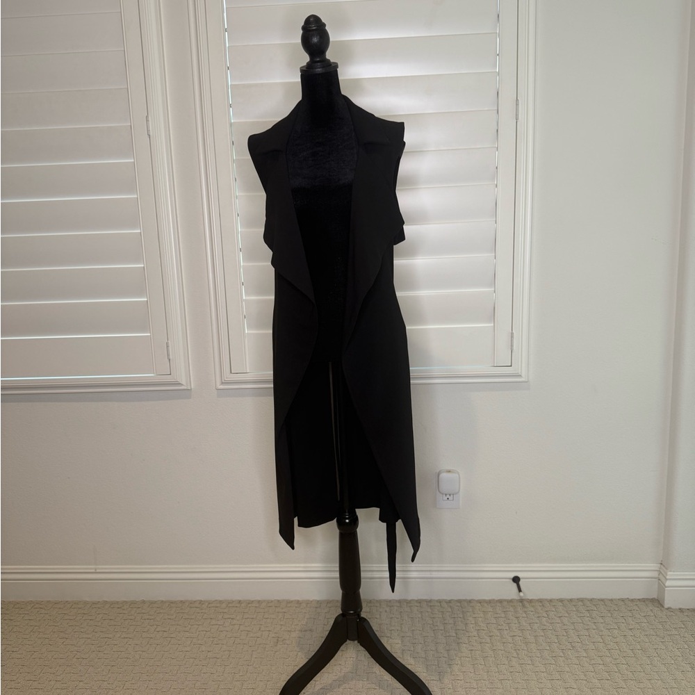 Topshop Black High Low Sleeveless Dress